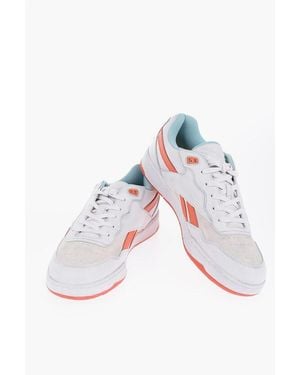 Reebok Leather Bb4000 Low-Top Trainers With Contrast Inner - Multicolour