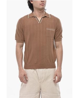 Altea Knit Polo With Pocket - Brown