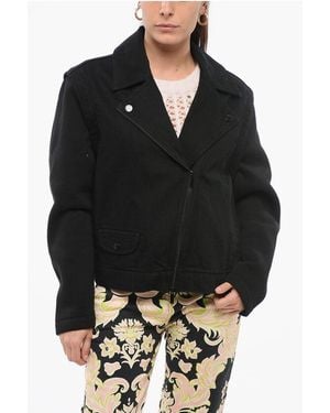 Armani Emporio Denim Jacket With Removable Sleeves - Black