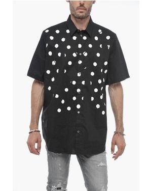 Raf Simons Short Sleeve Polka Dots Classic Collar Shirt - Black