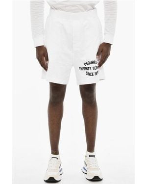 DSquared² Sweat Shorts With Contrasting Detail - White