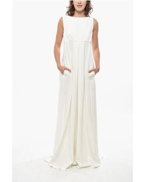 Max Mara Super Wide-Leg Jumpsuit Eschilo With Back Zip - White