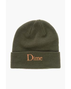 Dime Wool Blend Beanie Hat With Embroidered Logo - Green