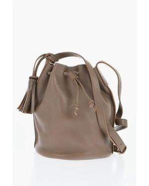 Il Bisonte Textured Leather Bucket Bag - Brown