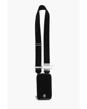 Givenchy Brushed Leather Crossbody Phone Holder - Black