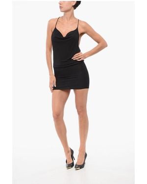 DSquared² Viscose Lace-Up Mini Dress - Black
