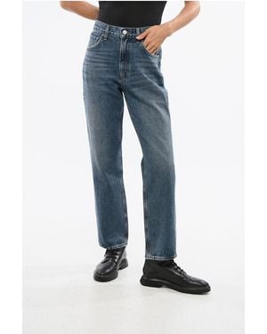 Agolde Mid-Rise Waist Straight Leg Valen Jeans 19Cm - Blue
