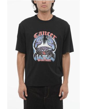 Neil Barrett Printed Slim Fit Rock Band Zodiac Cancer Crew-Neck T-Shirt - Black