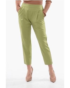 AllSaints Solid Colour Single-Pleat Aleida Trousers - Green