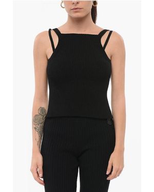 Armani Emporio Double-Layer Knit Top - Black