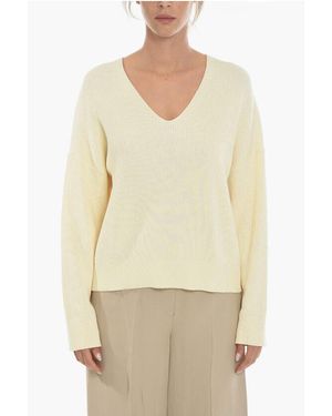 Samsøe & Samsøe Oversized Joanne Jumper With V-Neck - Natural