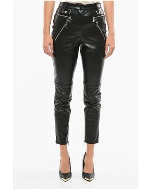Dolce & Gabbana Regular-Fit Vegan Leather Trousers - Black