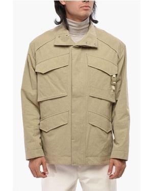 Dior Lightweight Cotton Utility Jacket With Hidden Buttoning - Natural