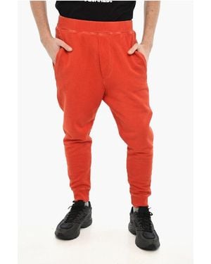 DSquared² Vintage Effect Cotton Joggers - Red
