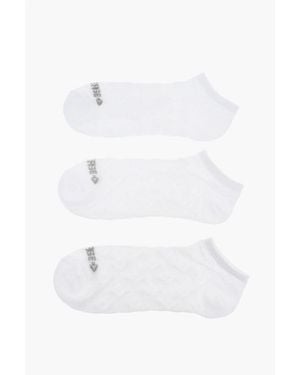 Converse Set Of 3 Pairs Of Solid-Color Socks With All-Over Logo - White