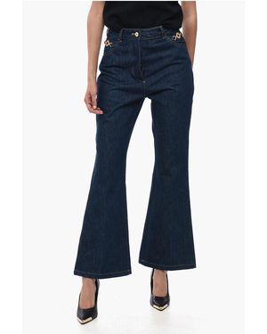 Patou Flare Fit Jeans With Jewel Details 27Cm - Blue