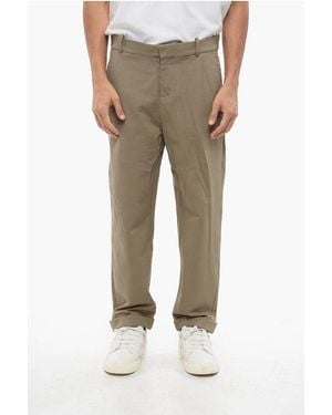 Balmain Straight-Fit Trousers With Cuffed Hem - Natural