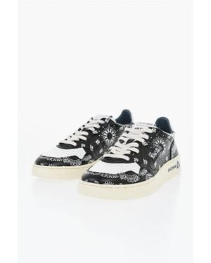 Autry Leather Low-Top Trainers With Bandana Pattern - Multicolour