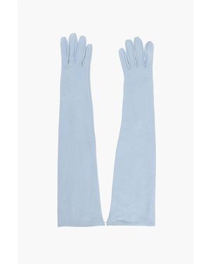 DSquared² Solid Colour Leather Opera Gloves - Blue