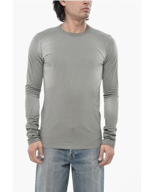 Entire studios Long-Sleeve Cotton Crewneck T-Shirt - Grey