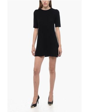 Roberto Collina Short Sleeved Knitted Dress - Black