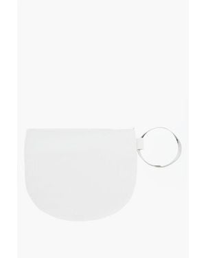 The Row Leather Geo Wrist Bag With Zipped Closure - White