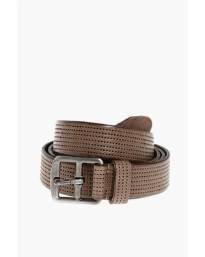 Anderson's Perforated Leather Belt 30Mm - Brown