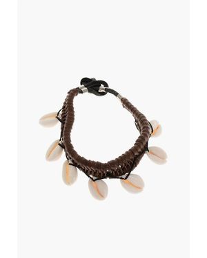 DSquared² Leather Anklet With Shells - Multicolour
