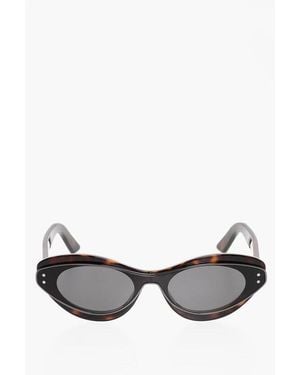 Dior Cat-Eye Meteor Sunglasses With Tortoiseshell Frame - Grey