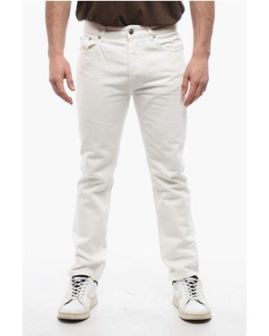 Palm Angels 5-Pocketed Slim Fit Denims With Belt Loops 18Cm - White