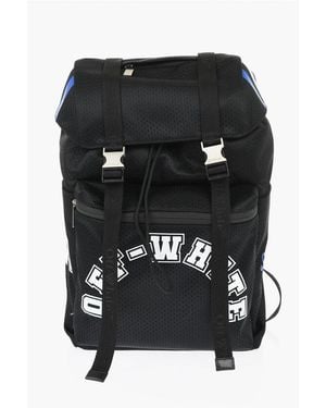 Off-White c/o Virgil Abloh Perforated Nylon Hiking Backpack With Contrasting Details - Black