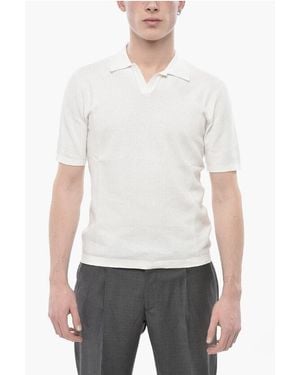 Altea Solid Polo Collar Knit - White