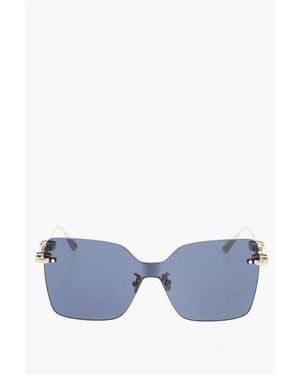 Dior Full Lense Sunglasses With Logoed Rods - Blue