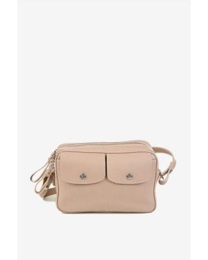 Longchamp Leather Camera Bag - Natural