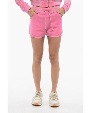 Balmain Barbie Velvet Drawstringed Shorts - Pink