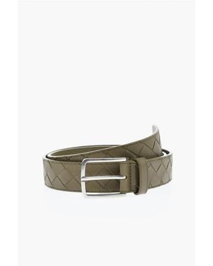 Bottega Veneta Braided Leather Belt 40Mm - Green
