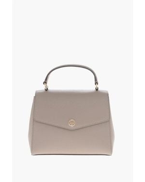 Tory Burch Textured Leather Handbag With Removable Shoulder Strap - Multicolour