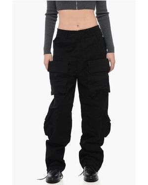 1989 STUDIO Cotton Blend Desert Cargo Trousers - Black