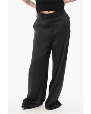 Armani Silk Wide Leg Trousers - Black