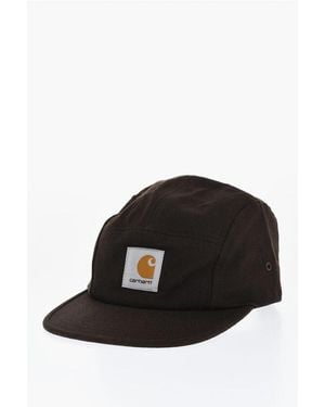 Carhartt Cotton Canvas Backley Cap With Flat Brim - Black