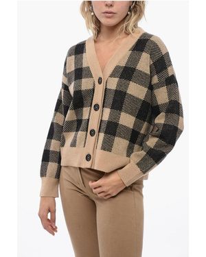 Barbour Wool Blend Cardigan With Check Pattern - Multicolour