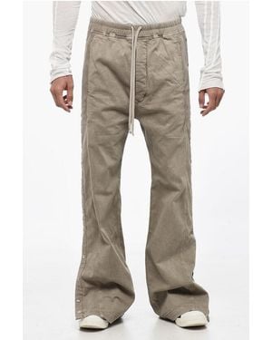 Rick Owens Beige Side Button Casual Trousers - Natural