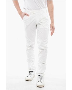 Corneliani Id Cotton Stretch Regular Waist Straight Leg Trousers - White