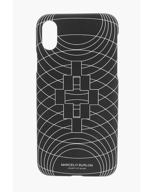 Marcelo Burlon Embossed Printed Rsd Transporte Excep Xs Iphone Case - Black