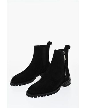 Off-White c/o Virgil Abloh Suede Combat Booties - Black
