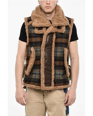 DSquared² Multi Fabric Padded Vest - Black