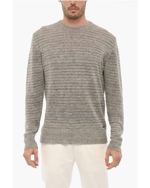 Woolrich Linen Crew-Neck Jumper - Grey