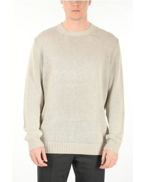 Corneliani Id Crew Neck Linen Pullover - White