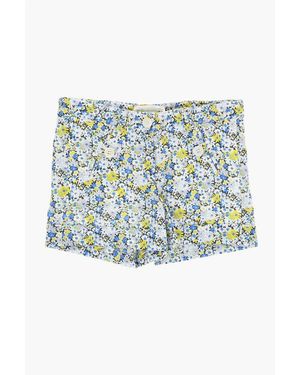 Bonpoint Floral Patterned Calista Shorts With 4 Pockets - Blue