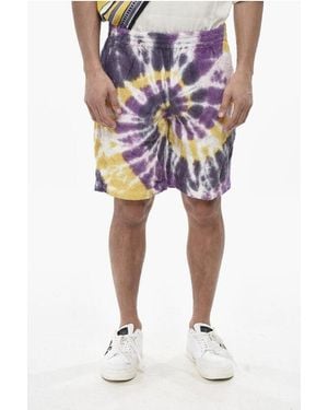 South2 West8 Tie-Dye Cotton Terry Shorts - Blue